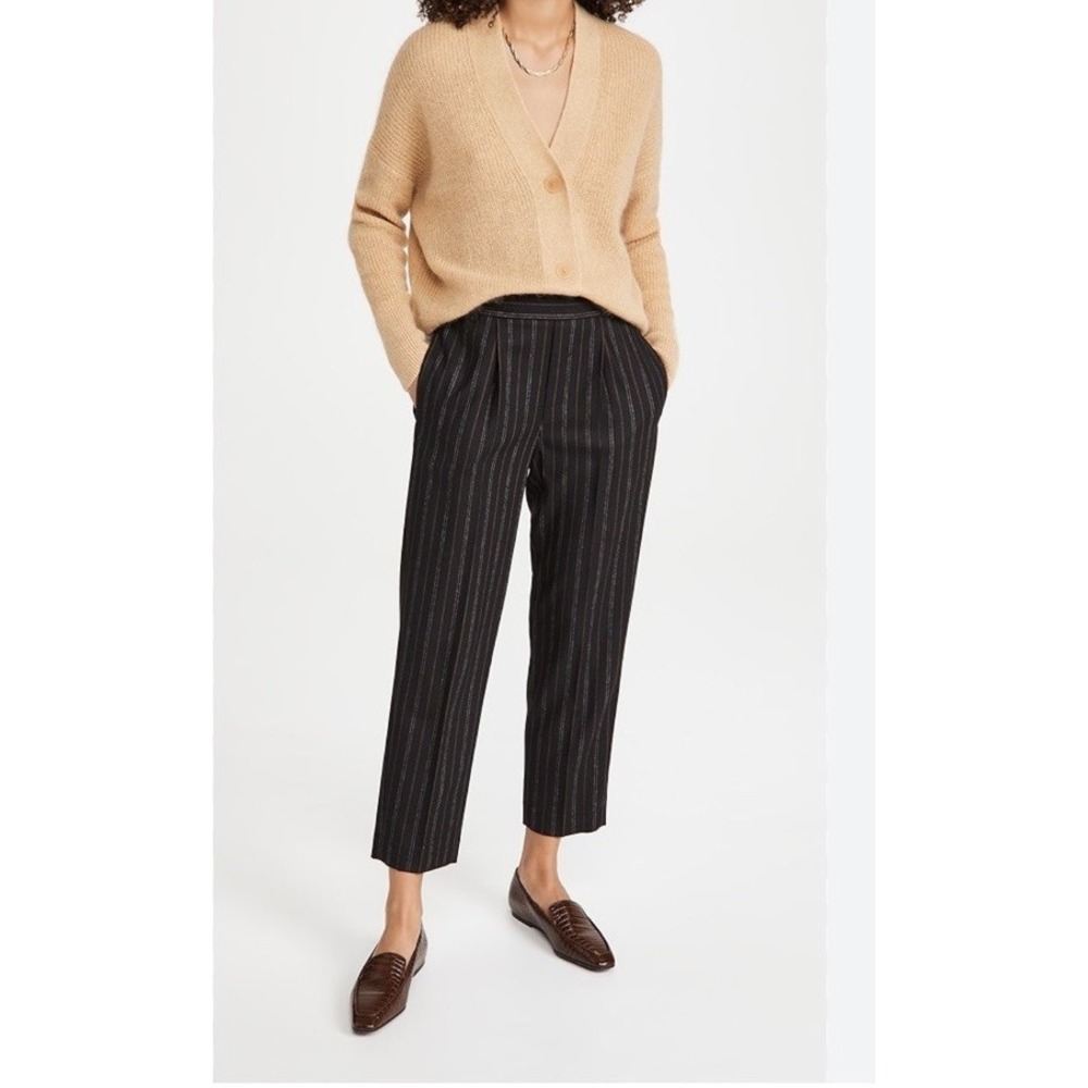 Vince Flanel Style Pinstripes Pants Wool Bland Size XS Office Cozy Classic‎